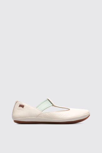 Side view of Right Beige Ballerinas for Kids