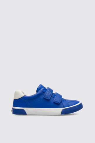 Side view of Pursuit Blue sneaker for kids