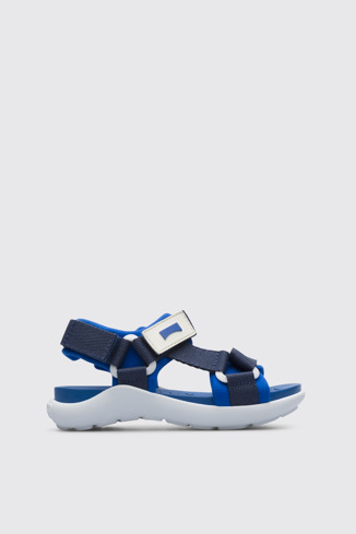 Side view of Wous Blue sandal for kids