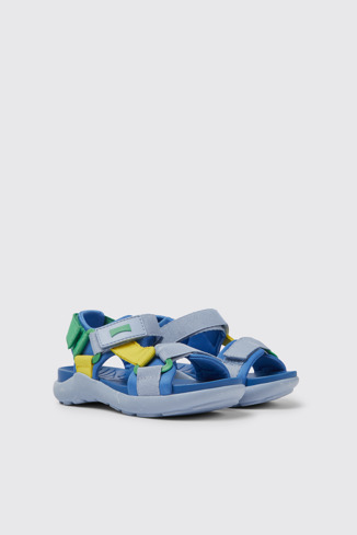 Wous Sandalias en azul, amarillo y verde para niños