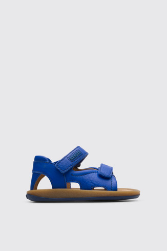 Side view of Bicho Blue sandal for kids