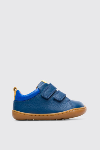 Side view of Peu Blue sneaker for kids