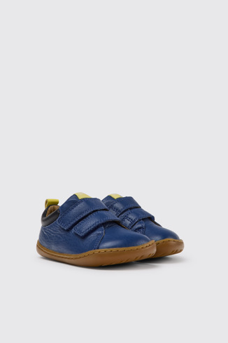 Peu Zapatos azules de piel para niños