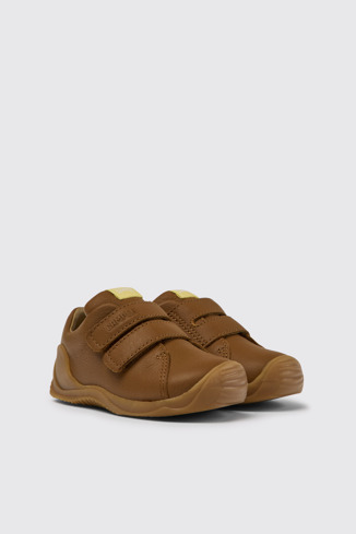 Dadda Sneakers cafés de piel para niños