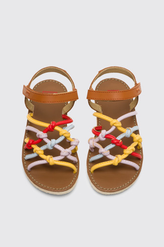 Alternative image of K800428-001 - Twins - Multicoloured sandal with velcro for girls.