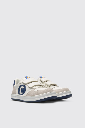Front view of Runner White sneaker for kids
