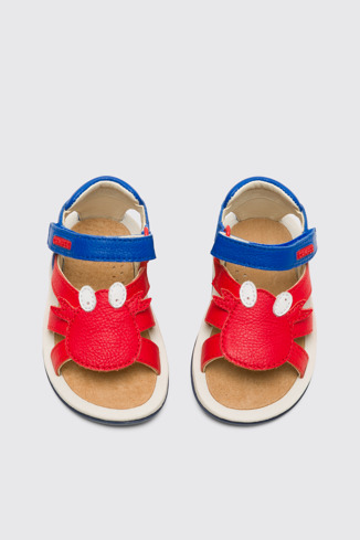 Alternative image of K800441-001 - Twins - Red TWINS sandal with velcro for kids.