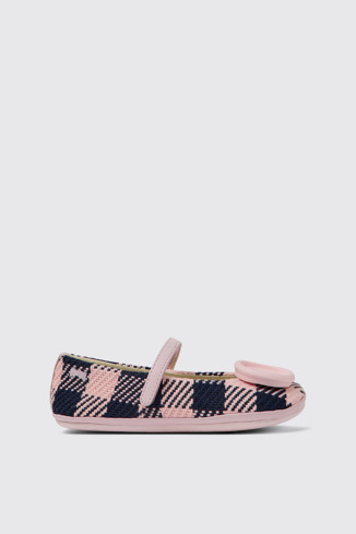 Side view of Twins Pink and blue ballerinas for girls