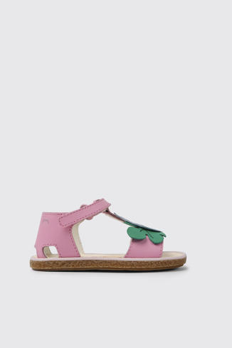 Twins Sandalias rosas de piel para niña