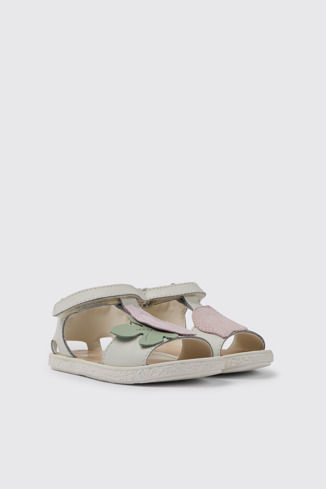 Twins Sandalias blancas de piel para niña
