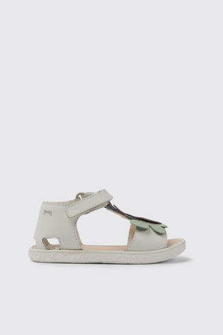 Twins Sandalias blancas de piel para niña