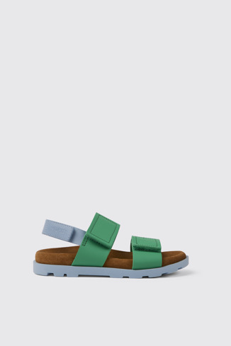 Brutus Sandal Sandalias en azul y verde de piel para niños