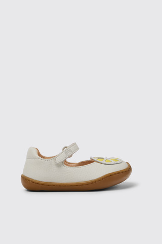 Twins Zapatos blancos de piel para niña