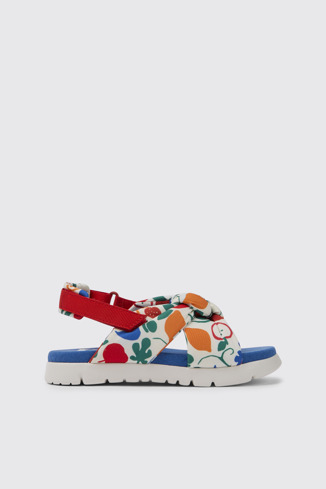 Side view of Oruga Multicolored sandals for kids