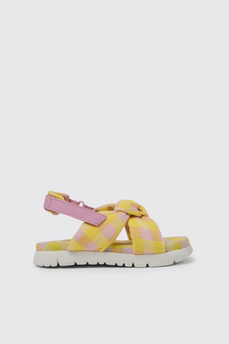 Side view of Oruga Multicolored sandals for kids