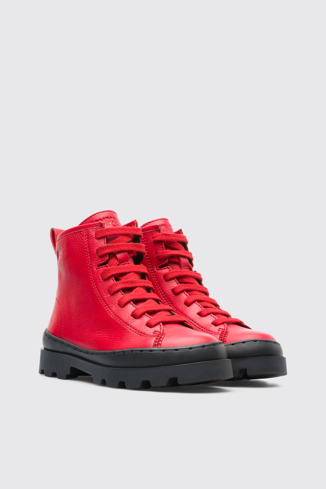 Front view of Brutus Red Boots for Kids