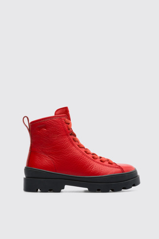 Side view of Brutus Red Boots for Kids