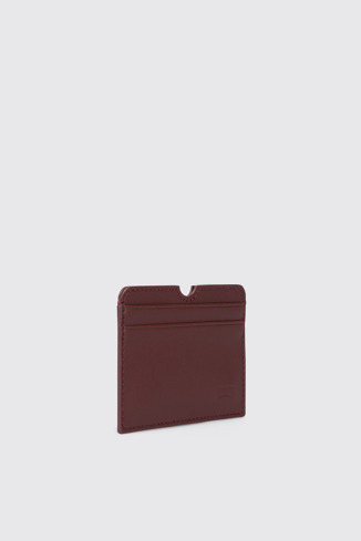 Front view of Mosa 100% leather unisex card case