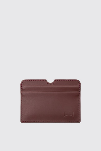 Side view of Mosa 100% leather unisex card case