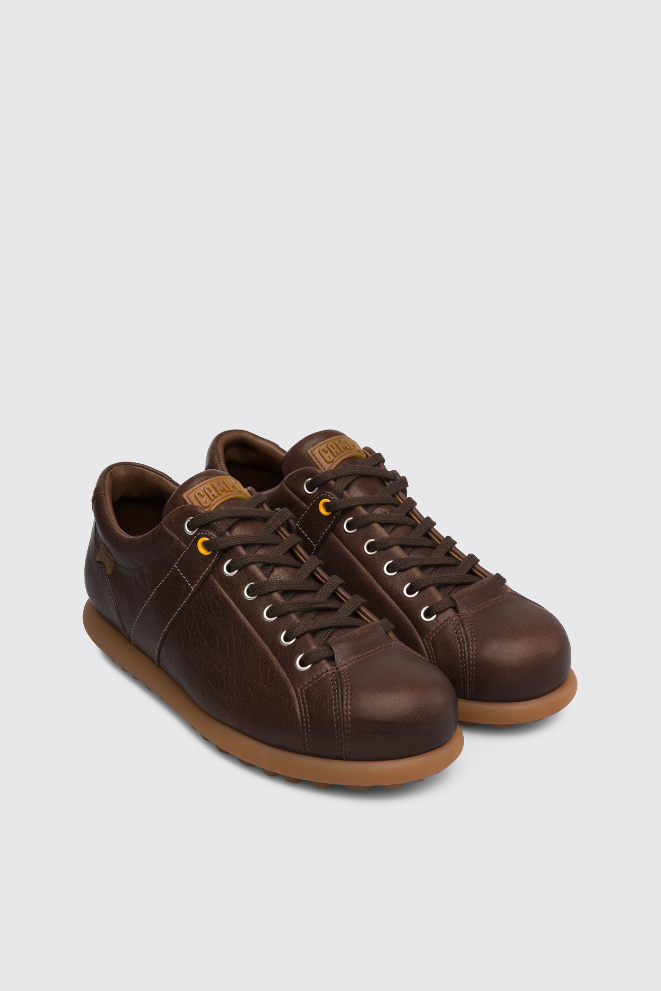 Camper Mens Pelotas Ariel 17408-086 Mens Brown Leather Shoes Trainers Size 7-12 