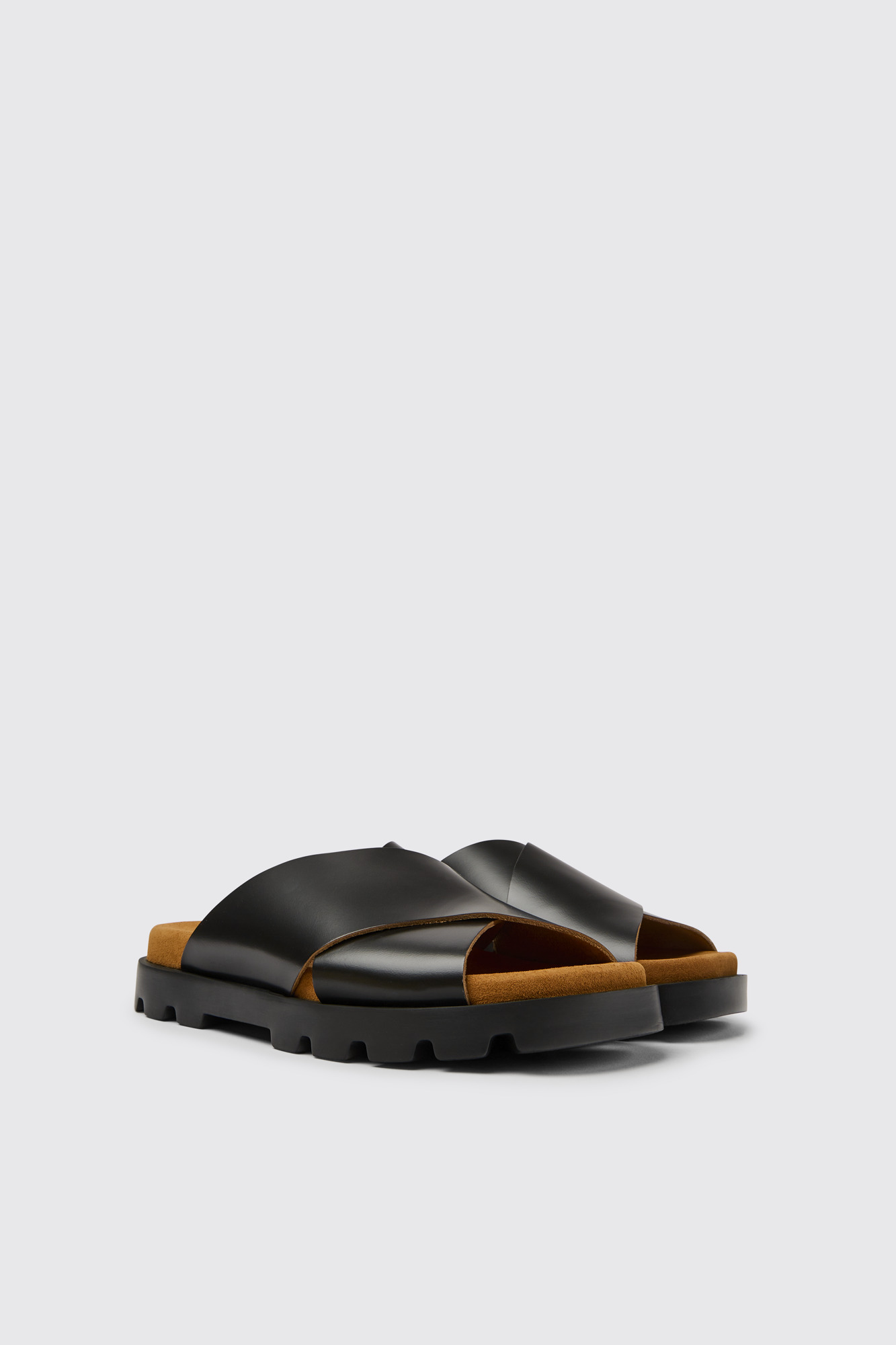 【ほぼ未使用✨】Camper BRUTUS SANDAL レザー　黒　24cm ほぼ未使用✨】Camper BRUTUS SANDAL レザー 黒 24cm - メルカリ