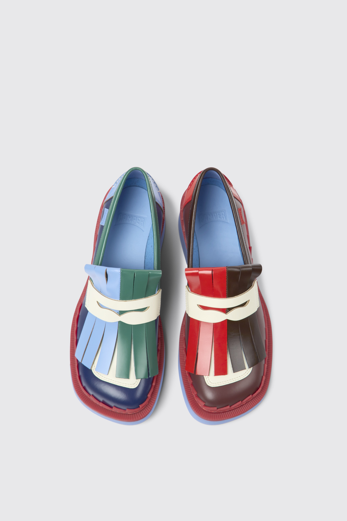 【美品✨】Camper IMAN TWINS フリンジ　マルチカラー　23cm 美品✨】Camper IMAN TWINS フリンジ マルチカラー 23cm - メルカリ