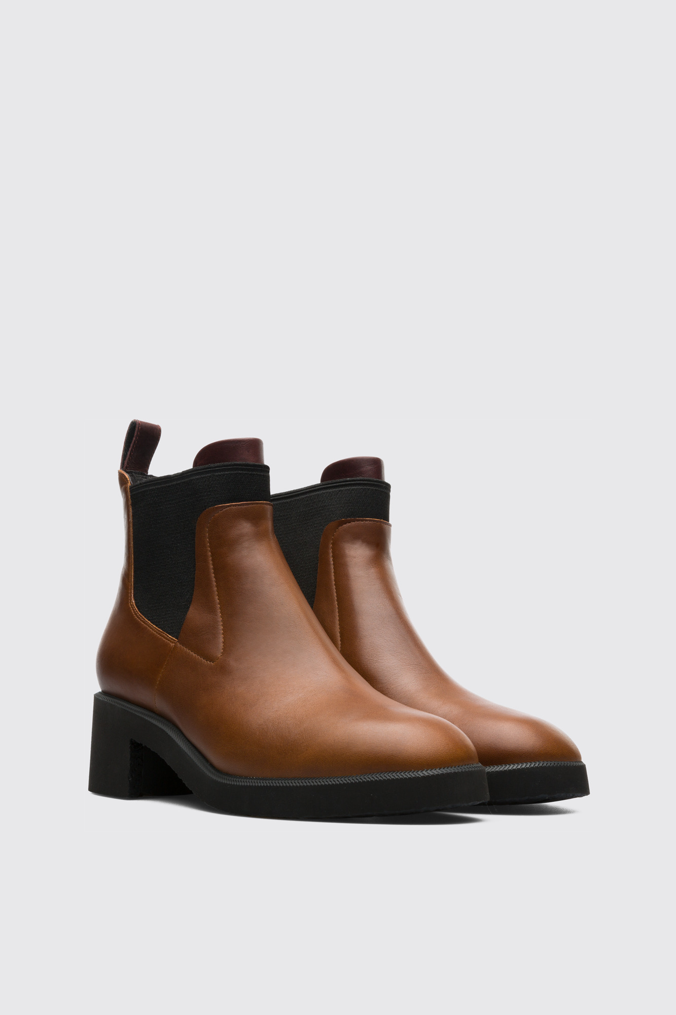 walnut ankle boots