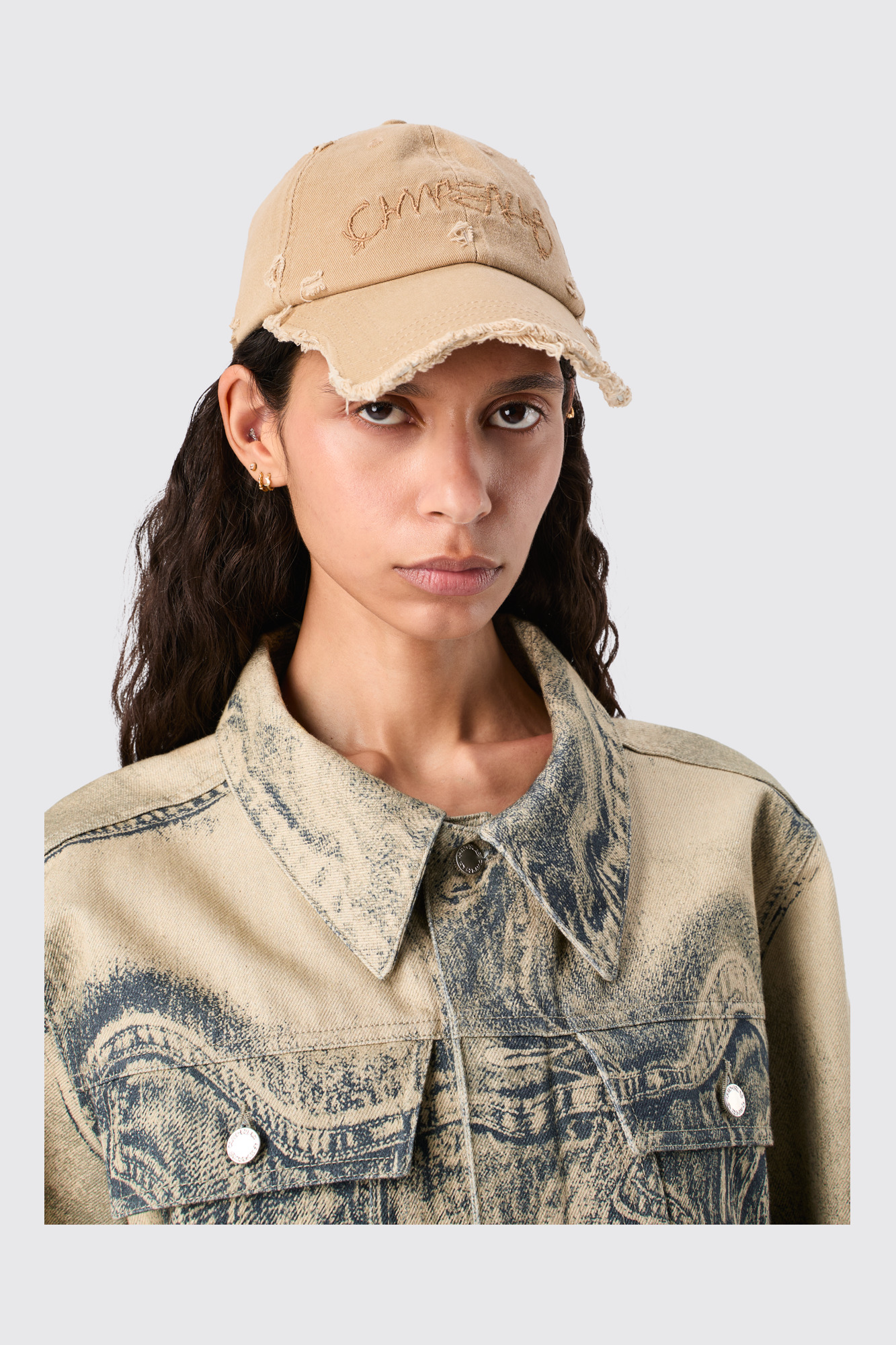 CAMPERLAB CAP Gorra beige desteñida desgastada distorsionada