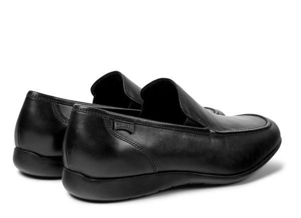 Black leather loafers | Camper Mauro