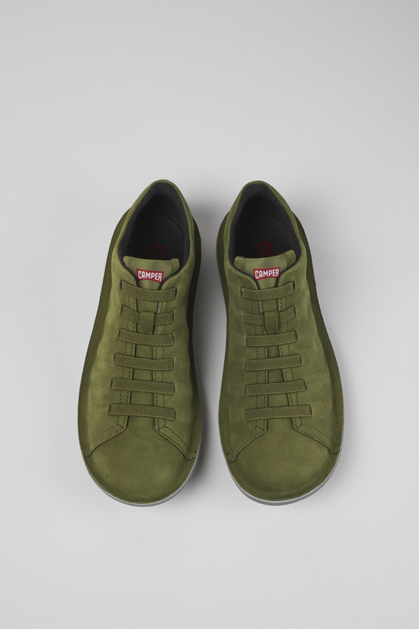 CAMPER Beetle - Chaussures Casual Pour Homme - Vert, Taille 42, Cuir Velours