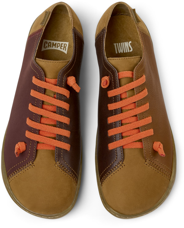  CAMPER Twins - Casual παπούτσια Για Γυναικεία - Καφέ,Μπορντό, Μέγεθος 36, Smooth leather - 5
