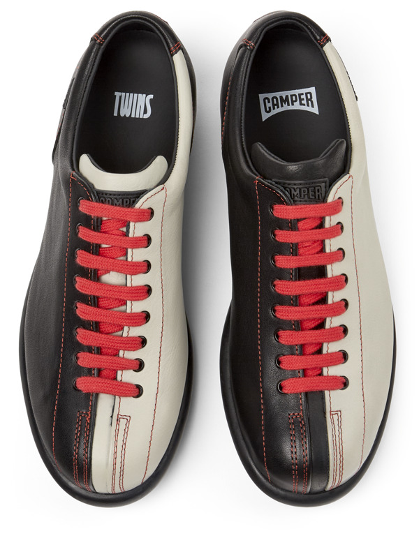  CAMPER Twins - Casual παπούτσια Για Γυναικεία - Μαύρο,Γκρι, Μέγεθος 42, Smooth leather - 5