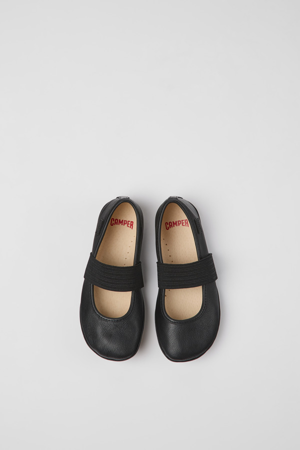 CAMPER Right - Ballerinas For Girls - Black, Size 34, Smooth Leather