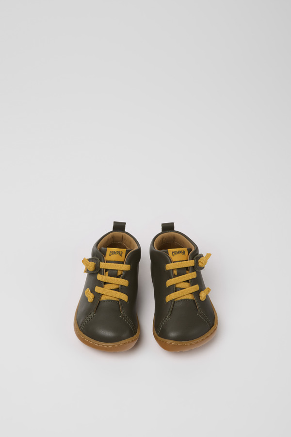 CAMPER Peu - Velcro Για Firstwalkers - Πράσινο, Μέγεθος 23, Smooth Leather