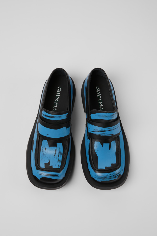 CAMPERLAB MIL 1978 - Unisex Loafers - Black,Blue, Size 39, Smooth Leather