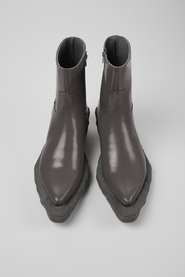 CAMPERLAB Venga - Unisex Elegante Schuhe - Grau, Größe 43, Glattleder