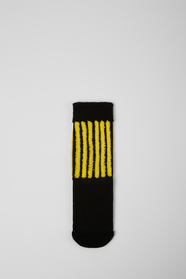 CAMPERLAB Buenasnoches Socks - Unisex Socks - Black,Yellow, Size S, Cotton Fabric