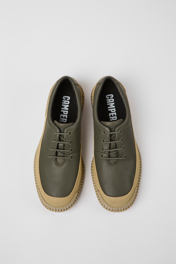 CAMPER Pix - Formal Shoes For Men - Green,Beige, Size 41, Smooth Leather