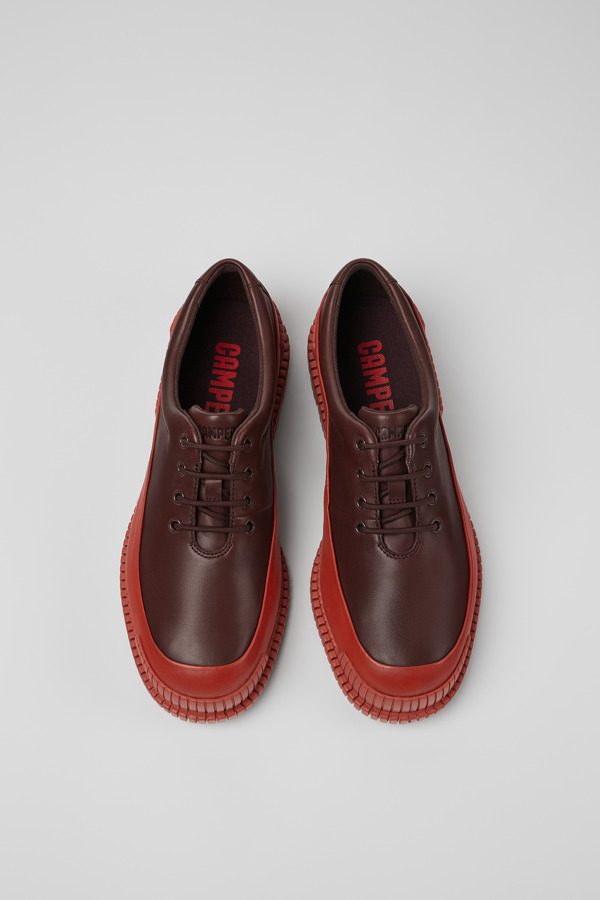 CAMPER Pix - Lace-up For Men - Burgundy,Red, Size 40, Smooth Leather