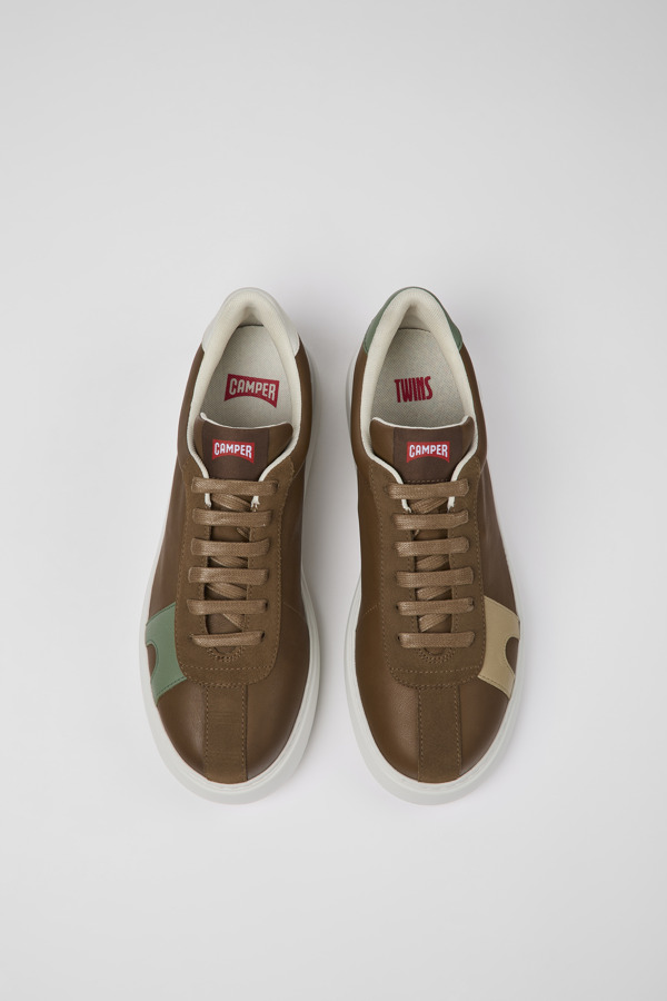 CAMPER Twins - Sneakers Για Ανδρικα - Καφέ, Μέγεθος 40, Smooth Leather