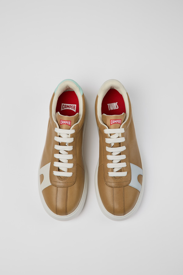 CAMPER Twins - Sneakers Voor Heren - Bruin, Maat 40, Smooth Leather
