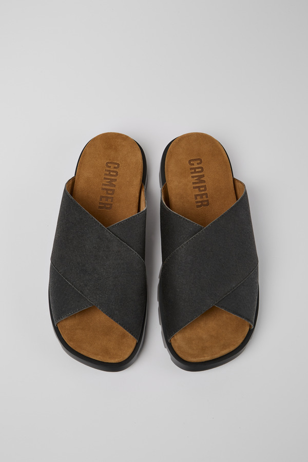 CAMPER Brutus Sandal - Sandals For Men - Black, Size 40, Cotton Fabric