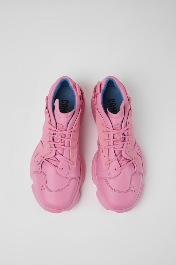 CAMPER Karst - Sneaker Per Uomo - Rosa, Taglia 42, Pelle Liscia/Tessuto In Cotone