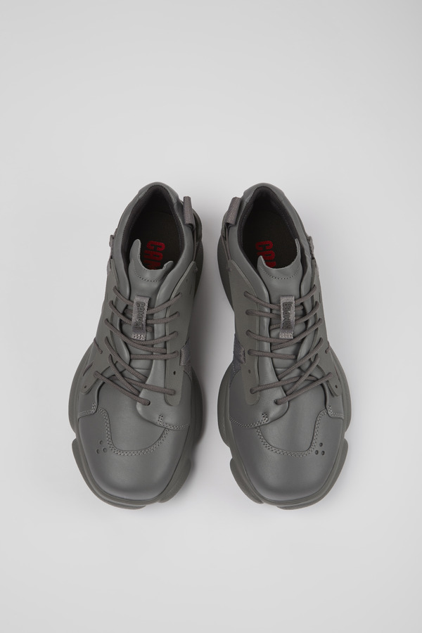 CAMPER Karst - Sneaker Per Uomo - Grigio, Taglia 42, Pelle Liscia/Tessuto In Cotone
