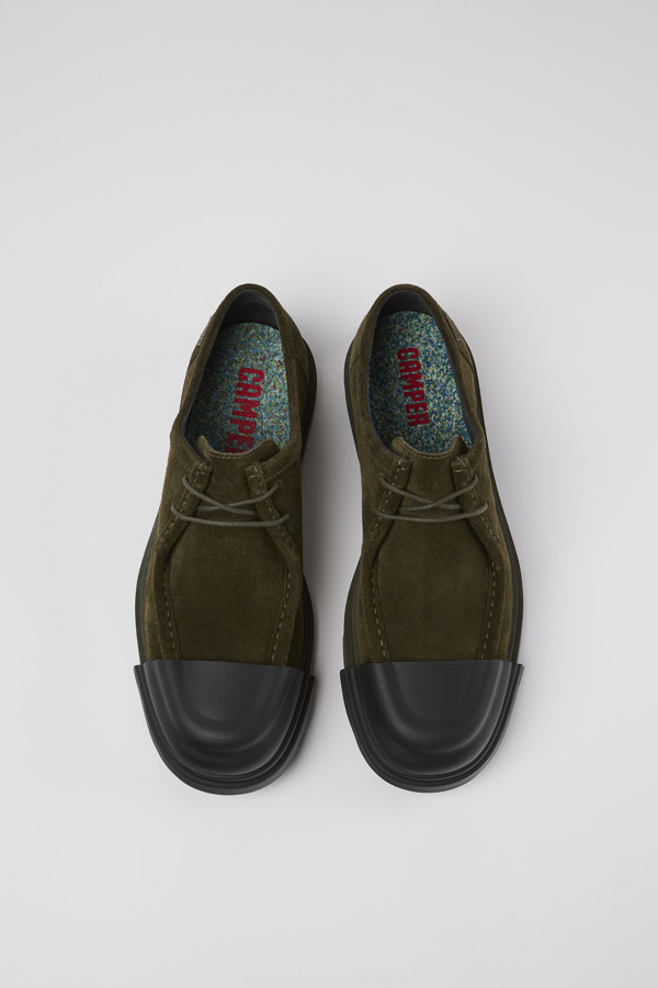 CAMPER Junction - Sapatos Formais Para  Homem - Verde, Tamanho 41, Camurça