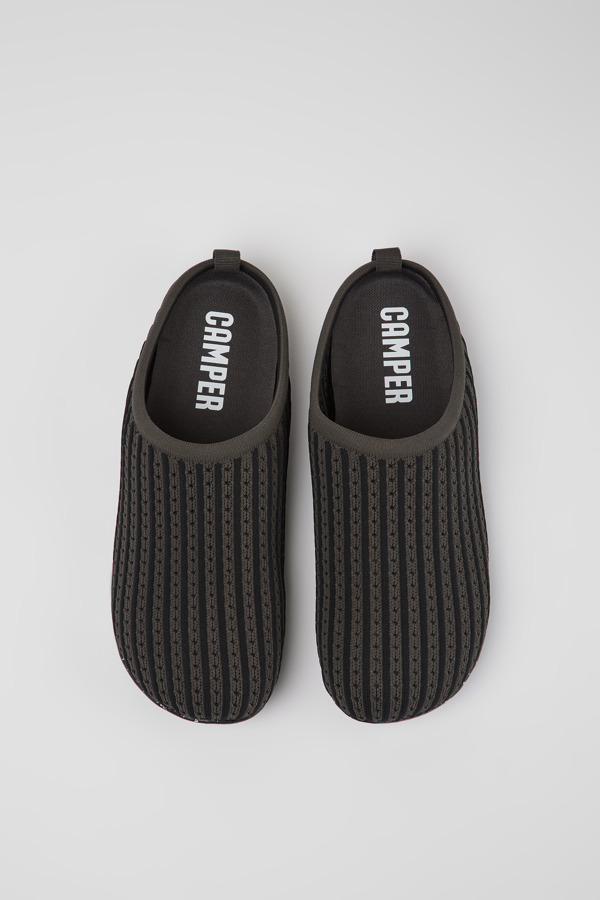 CAMPER Wabi - Slippers For Men - Grey,Black, Size 39, Cotton Fabric
