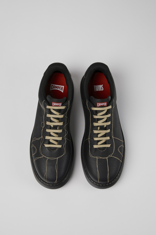 CAMPER Twins - Sneaker Per Uomo - Nero, Taglia 39, Pelle Liscia