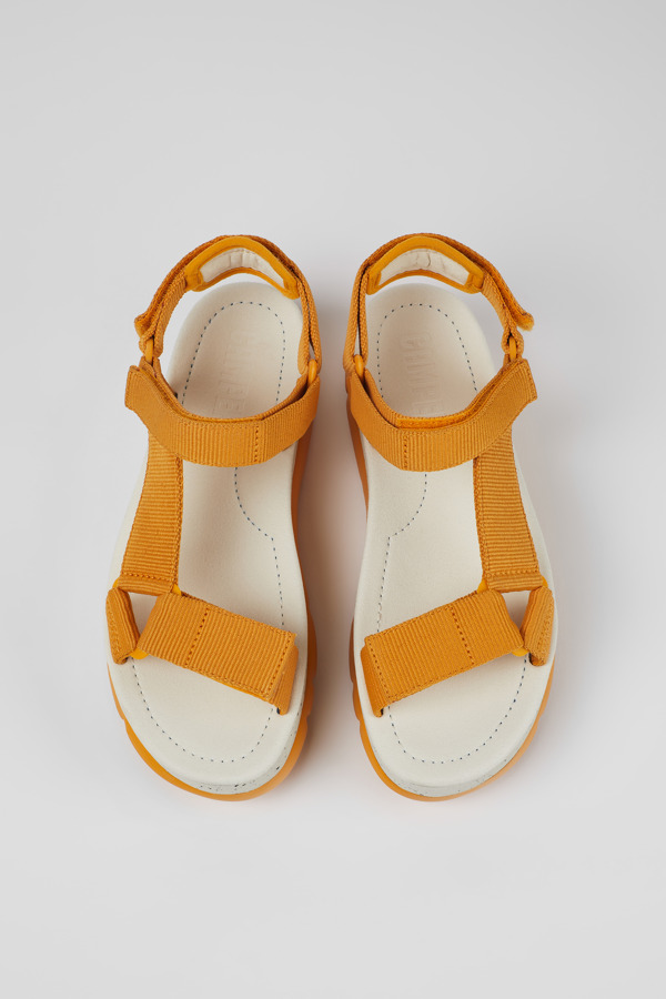 CAMPER Oruga Up - Sandals For Women - Orange, Size 35, Cotton Fabric