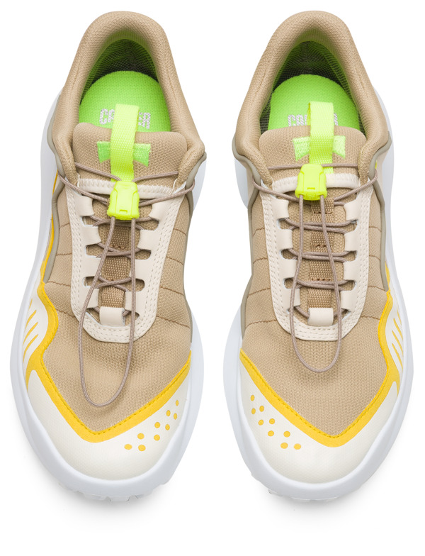  CAMPER CRCLR - Sneakers Για Γυναικεία - Μπεζ,Κίτρινο,Γκρι, Μέγεθος 39, Cotton fabric/Smooth leather - 5