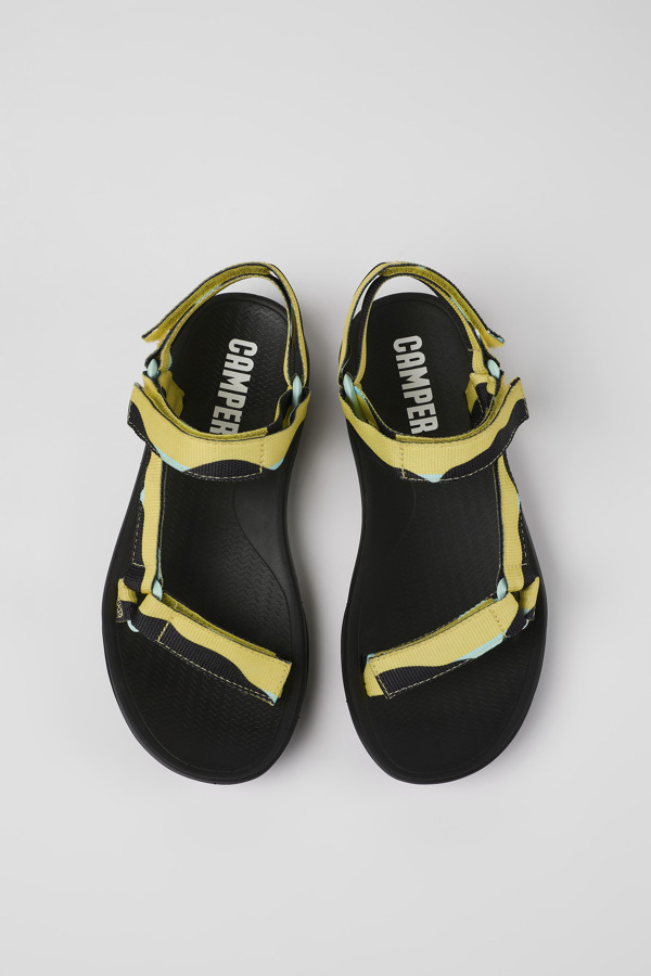 CAMPER Match - Sandals For Women - Yellow,Black,Blue, Size 36, Cotton Fabric